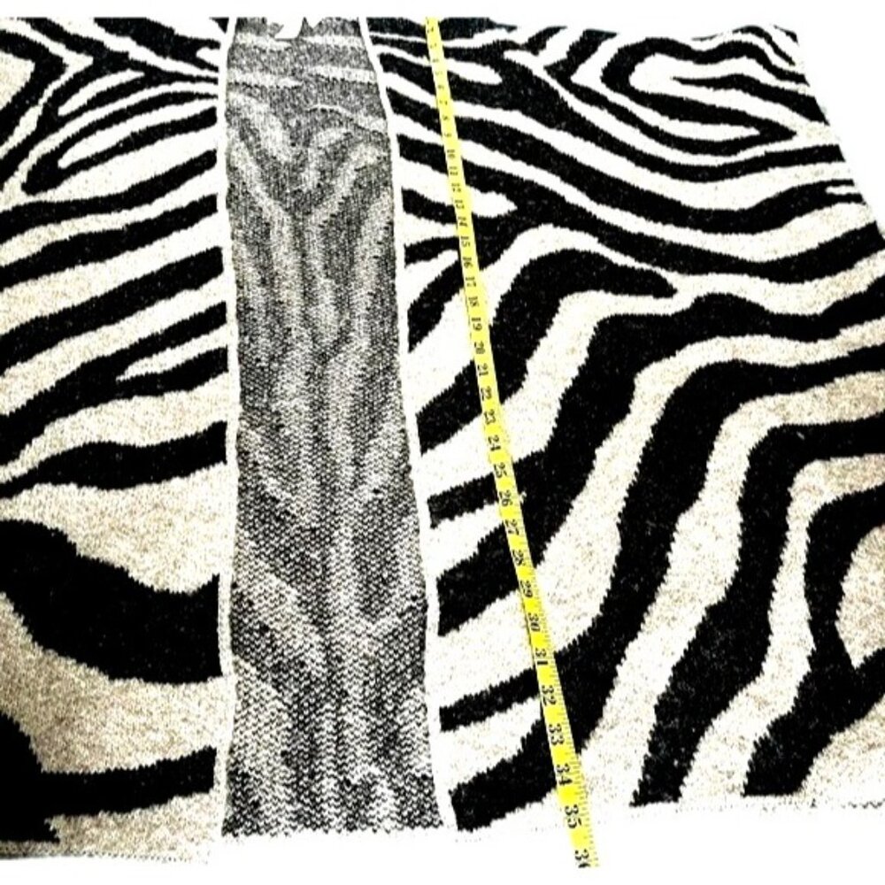 Mara Hoffman Zebra Print Alpaca Wool Blend Open Front Kimono Cardigan O/S Made I - Picture 12 of 14